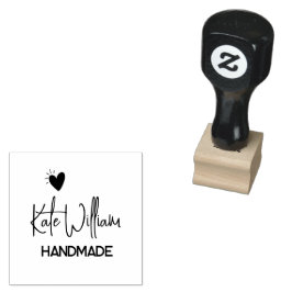 Carimbo De Borracha Minimalist Custom heart handmade by 