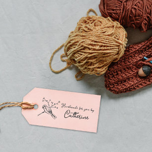 Carimbo De Borracha Minimalist Signature with Sparrow Bird, Custom