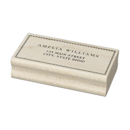 Carimbo De Borracha Minimalist Two Border Return Address