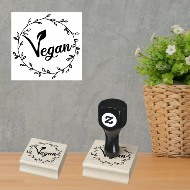 Carimbo De Borracha Minimalista Vegano  (Criador carregado)