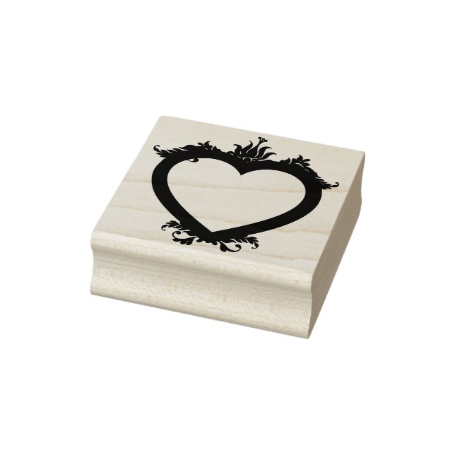 Carimbo De Borracha modelo coloca seu nome de hart floral (Carimbo)