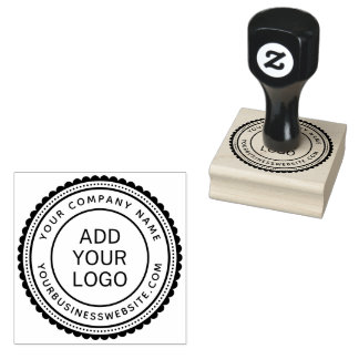 Carimbo De Borracha Modelo de logotipo personalizado de URL e nome da