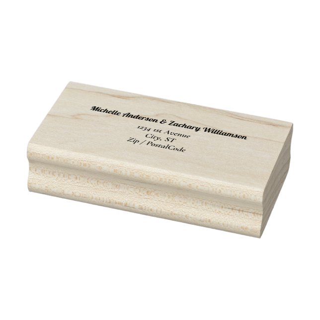 Carimbo De Borracha Modern Calligraphy Wedding Address (Carimbo)