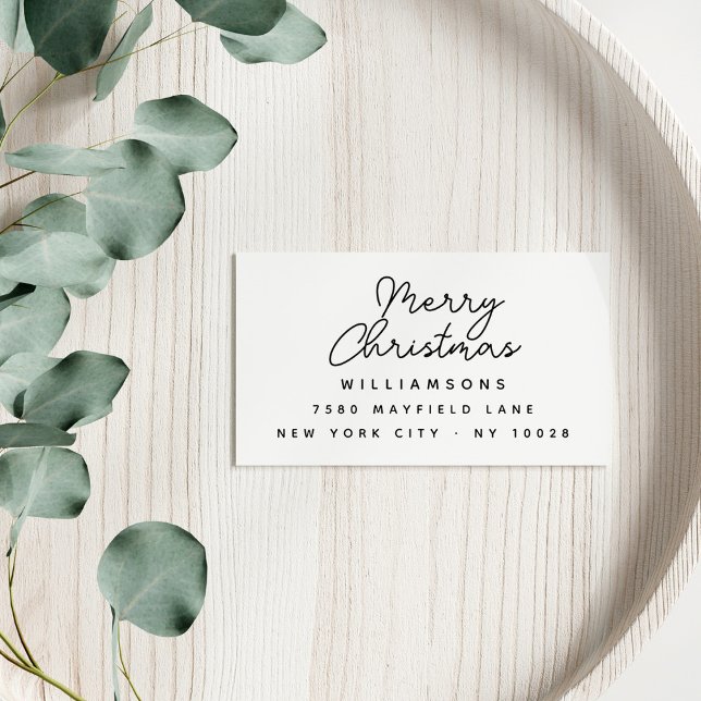 Carimbo De Borracha Modern Lettering Merry Christmas Family Name (Criador carregado)