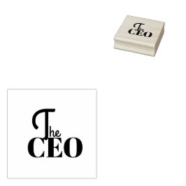 Carimbo De Borracha Modern Minimal The CEO Blue