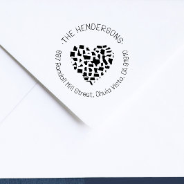 Carimbo De Borracha Modern United States Of America Family Address