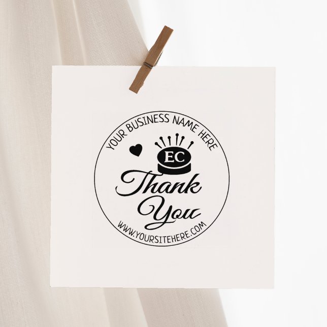 Carimbo De Borracha Moderna costura feita à mão Obrigado (Criador carregado)