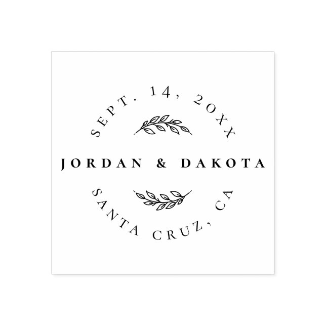 Carimbo De Borracha Moderno Elegante Salve A Data E A Localização Do C (Impressão)