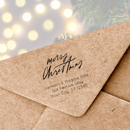 Carimbo De Borracha Moderno Script Feliz Natal