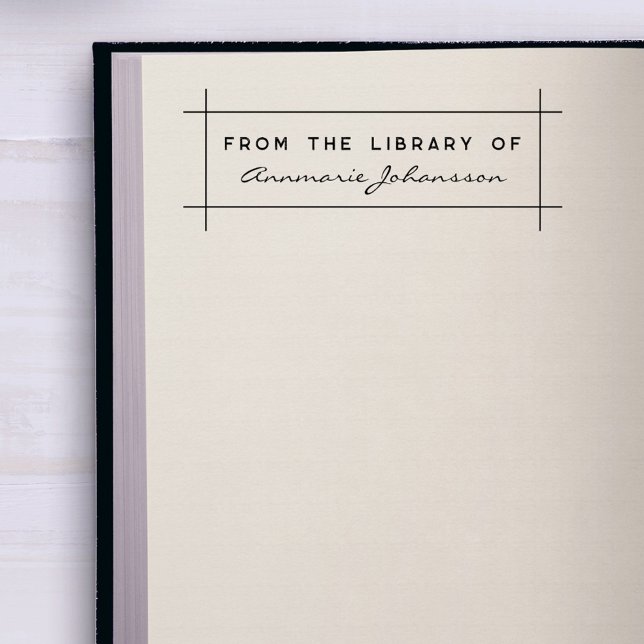 Carimbo De Borracha Moderno Simples Do Livro De Nomes Personalizados D (Criador carregado)