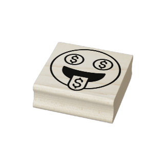 Carimbo De Borracha Money Face Emoji Rubber Stamp