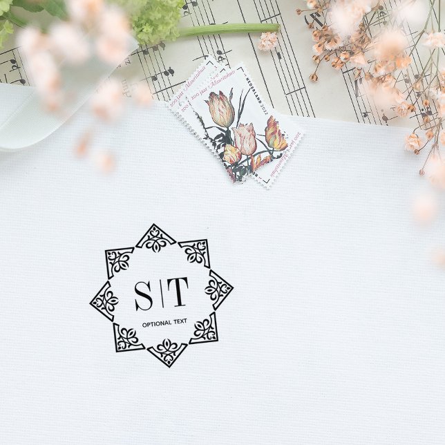 Carimbo De Borracha Monograma Celta Elegante (Criador carregado)