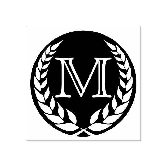 Carimbo De Borracha Monograma com Wreathed BD (Impressão)