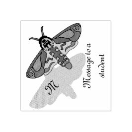 Carimbo De Borracha Monograma da Cabeça de Falcão da Morte