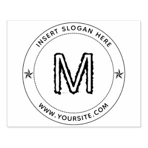 Carimbo De Borracha Monograma de negócios personalizado