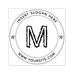 Carimbo De Borracha Monograma de negócios personalizado