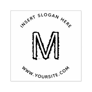 Carimbo De Borracha Monograma de negócios personalizado