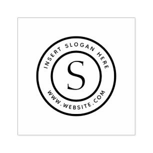 Carimbo De Borracha Monograma de negócios personalizado