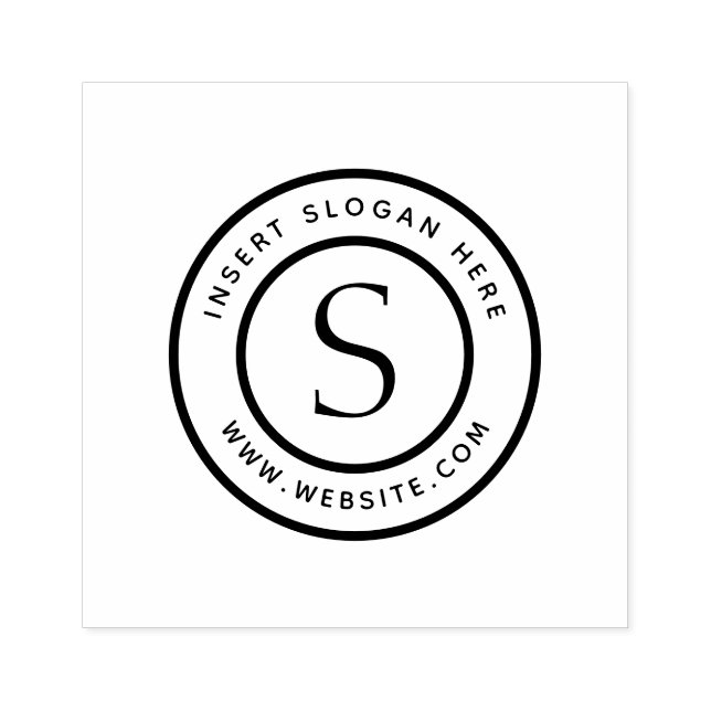 Carimbo De Borracha Monograma de negócios personalizado (Impressão)