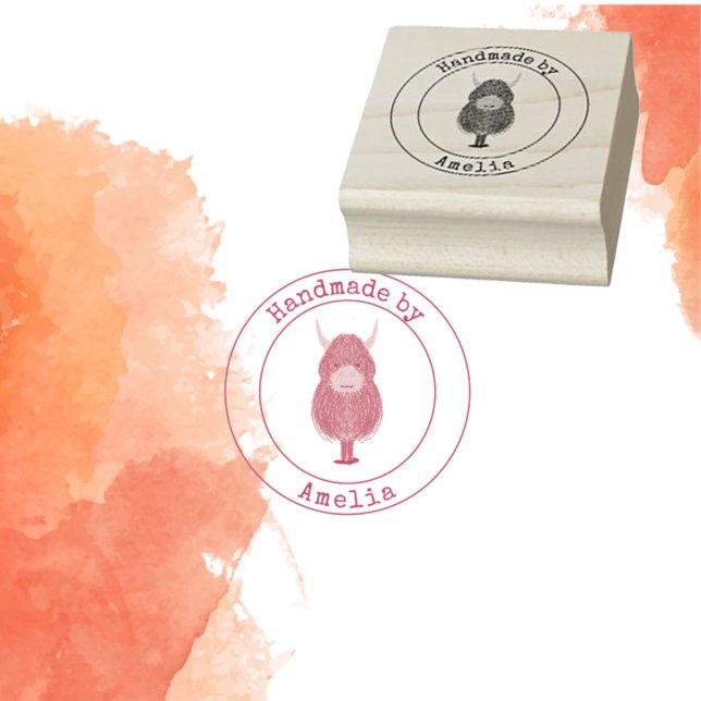 Carimbo De Borracha Monograma de Vaca Highland Fabricada Por (Criador carregado)