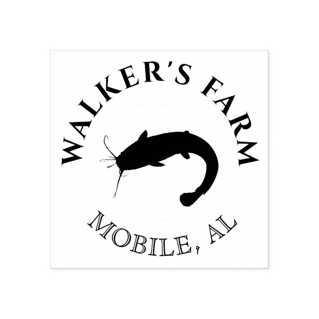 Carimbo De Borracha Monograma dos peixes-da-índia (Impressão)