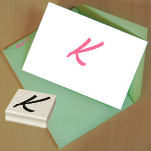 Carimbo De Borracha Monograma - Letra inicial K