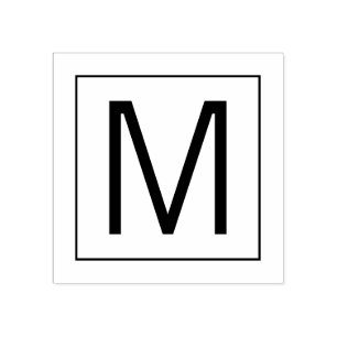 Carimbo De Borracha Monograma Moderno Profissional