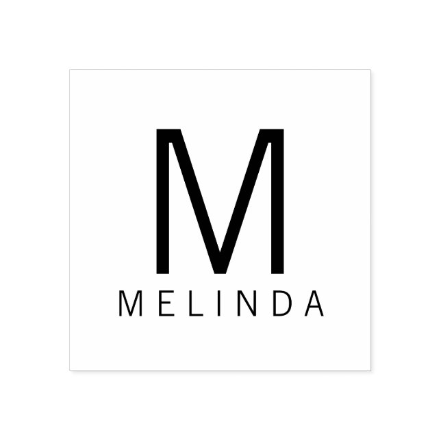 Carimbo De Borracha Monograma Moderno Profissional com Nome Personaliz (Impressão)