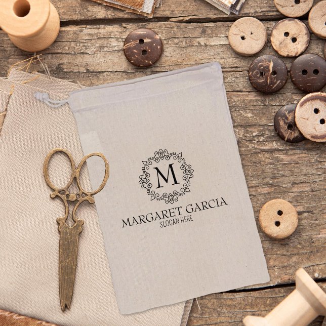 Carimbo De Borracha Monograma personalizado de empacotamento, pequenas (Criador carregado)