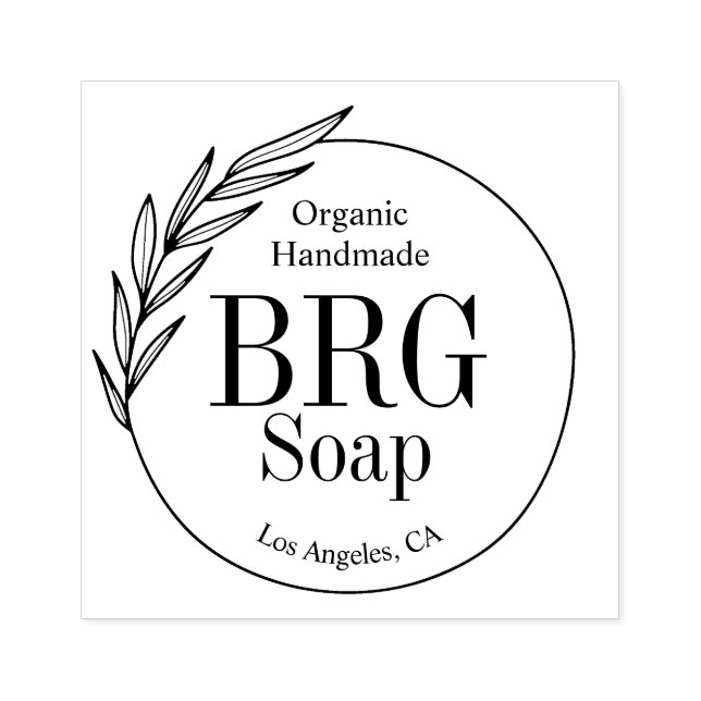 Carimbo De Borracha Monograma Simples Monograma Sapo Orgânico Feito à  (Impressão)