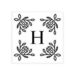 Carimbo De Borracha Monograma Vines