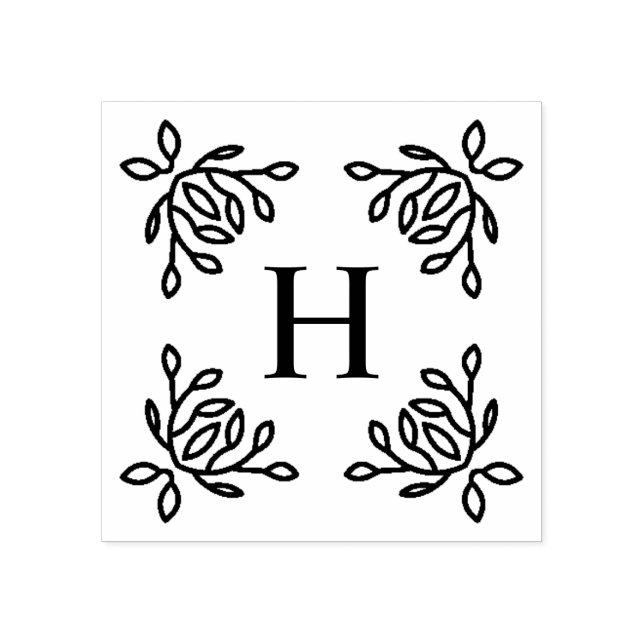 Carimbo De Borracha Monograma Vines (Impressão)