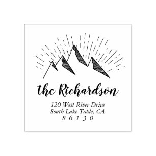 Carimbo De Borracha Montanha - Sketch Return Address - Self-Inking