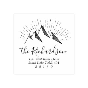 Carimbo De Borracha Montanha - Sketch Return Address - Self-Inking