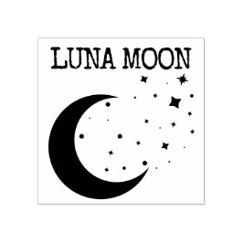 Carimbo De Borracha Moon Stars Luna