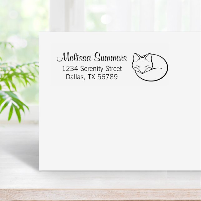 Carimbo De Borracha Morada da Raposa que Dorme (Criador carregado)