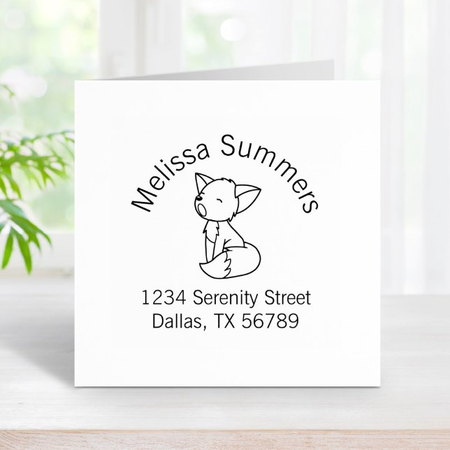 Carimbo De Borracha Morada de Arca de Raposa Sonolenta (Criador carregado)