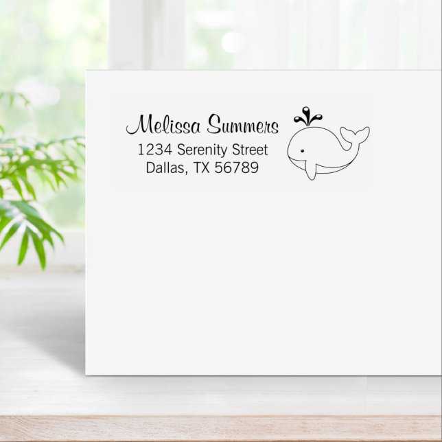 Carimbo De Borracha Morada de Baleia de Cartoon Chubby (Criador carregado)