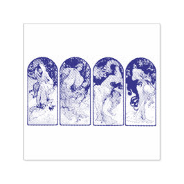 CARIMBO DE BORRACHA : MUCHA : AS ESTAÇÕES