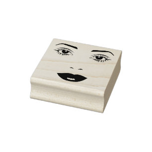 Carimbo De Borracha Mulheres olhos lábios Encara maquiagem Arte