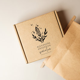 Carimbo De Borracha Mystic Celestial Cristal Spiritual Elegant Script 