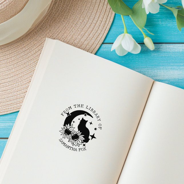 Carimbo De Borracha Mystic Moon Cat Da Biblioteca De (Criador carregado)