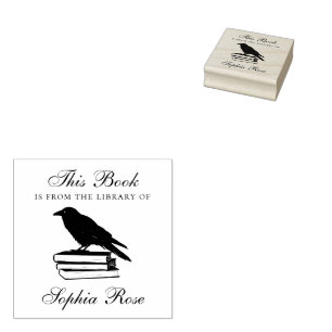 Carimbo De Borracha Mystical Raven Fantasy Book