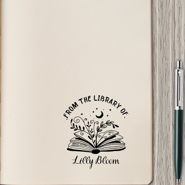 Carimbo De Borracha Na Biblioteca de - Nome Personalizado (Criador carregado)