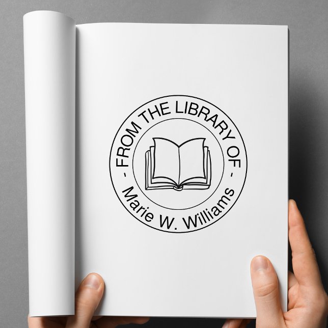 Carimbo De Borracha Na Biblioteca de - Nome Personalizado (Criador carregado)