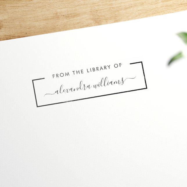 Carimbo De Borracha Na Biblioteca Do Nome Do Script Simples (Criador carregado)