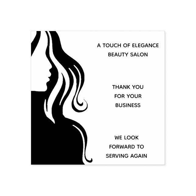 Carimbo De Borracha Na moda Beauty salon Stylist Obrigado (Impressão)