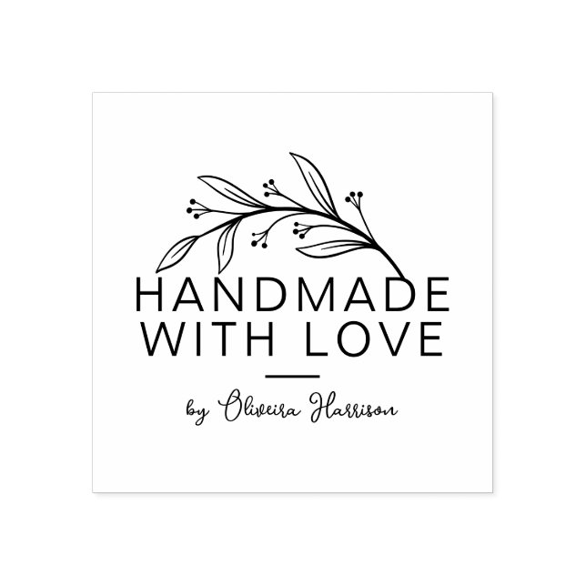 Carimbo De Borracha Na moda Greenery Personalizado Por (Impressão)