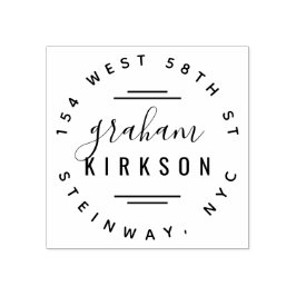 Carimbo De Borracha Na moda Modern Lettering Personal Return Address