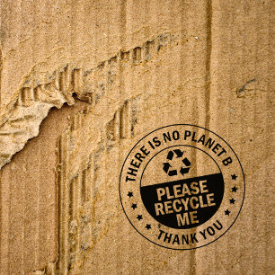 Carimbo De Borracha Não há planeta B, por favor me Reciclar, obrigado
